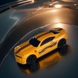 2009 Hasbro Yellow Black Chevy Camero Bumblebee Car 1:64